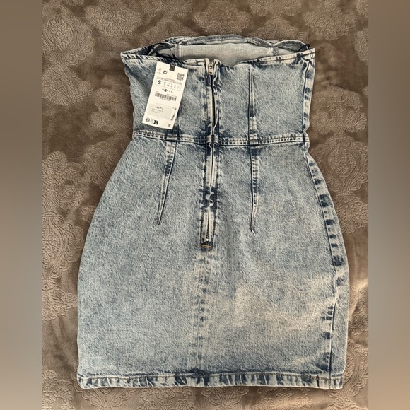 Zara strapless denim dress - Picture 1 of 6